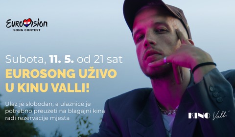 Pratite finale Eurosonga uživo na velikom platnu Kina Valli
